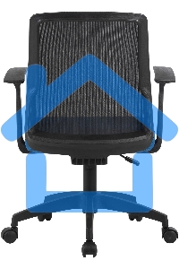 Кресло компьютерное Cactus CS-MC222-BKBL черный, сиденье темно-синий, сетка/ткань, низк.спин. крестов. пластик, пластик черный