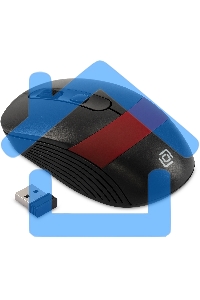 Мышь беспроводная Oklick 310MW черный/красный, 3200 dpi, радиоканал, USB, кнопки - 4