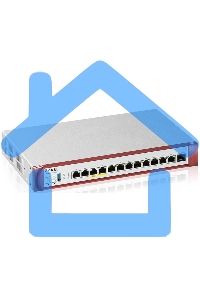 Межсетевой экран Zyxel USG FLEX 500H, Rack, 2xRJ-45: 1/2.5G (LAN/WAN), 2xRJ-45: 1/2.5G PoE+ (LAN/WAN), 8xRJ-45: 1G (LAN/WAN), 1xUSB3.0 **