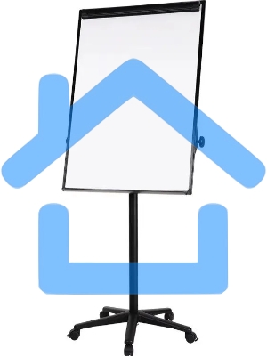 Флипчарт Deli EV130, лак, 75x106.7см на роликах белый/черный