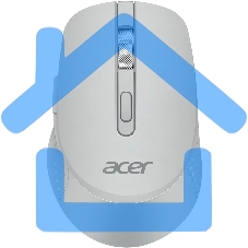 Мышь беспроводная Acer OMR310 светло-серый, 1600 dpi, радиоканал, Bluetooth, USB, кнопки - 7