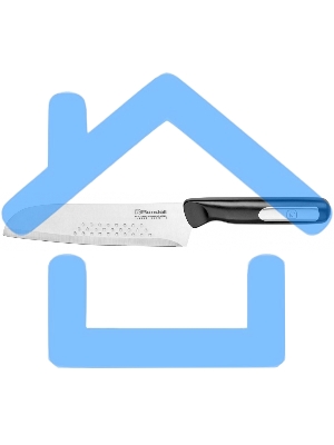 Нож кухонный Rondell Bayoneta RD-1571 стальной сантоку лезв.180мм прямая заточка черный блистер