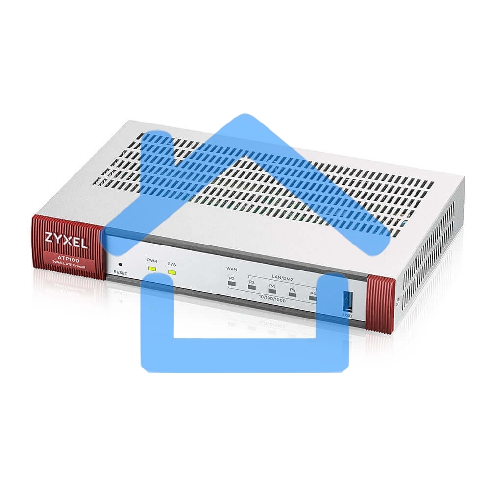 Межсетевой экран Zyxel ATP100 Firewall, 1xWAN GE, 1xOPT GE (LAN/WAN), 3xLAN/DMZ GE, 1xUSB3.0, AP Controller (8/24), NebulaFlex Pro, 1 Year Gold Subscription (AS, AV, CF, IDP / DPI, sandbox, SecuReporter, secure Wi-Fi, 24 access points) !AS+CF temporarily 