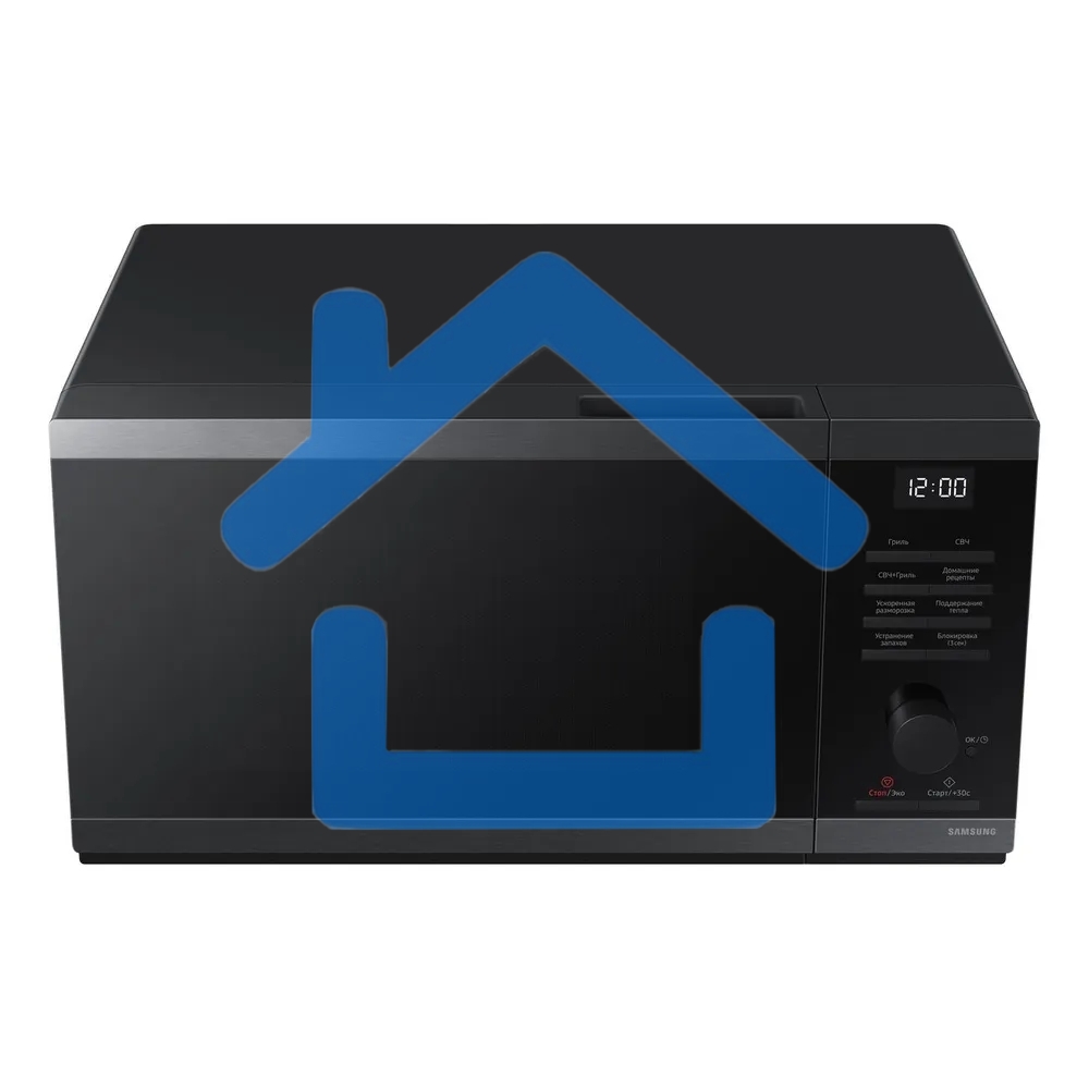 Микроволновая печь Samsung с грилем, MW4000D, 23 л, черная нержавеющая сталь