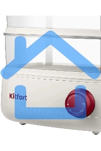Пароварка Kitfort КТ-6830 3ярус. 800Вт белый/красный