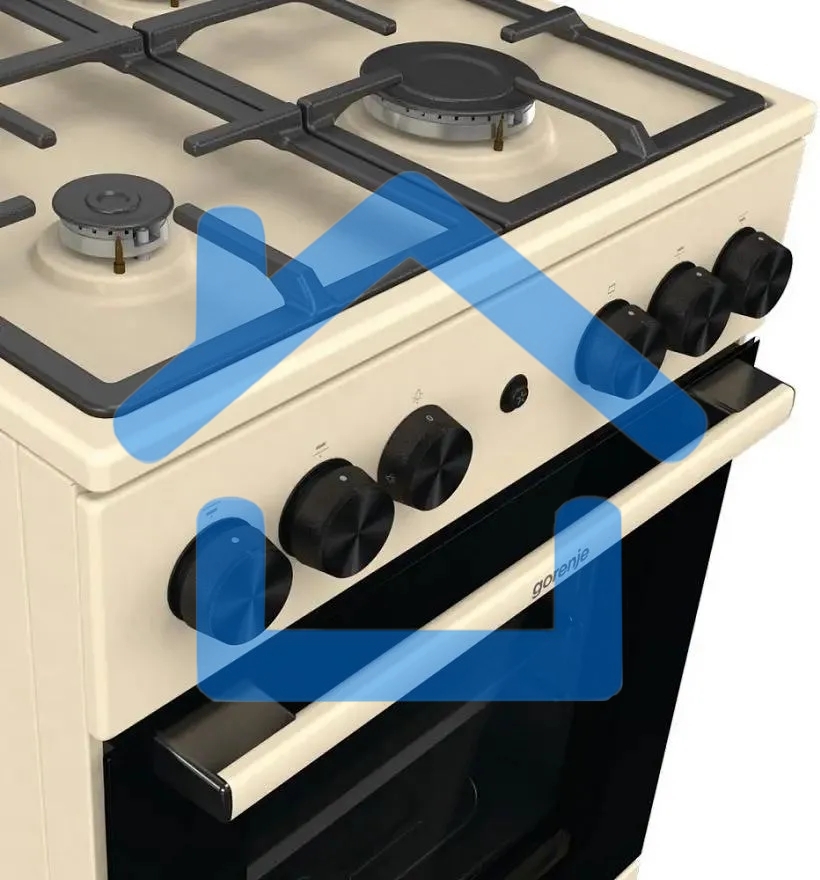 Плита газовая Gorenje GG5A21BEF бежевый, конфорок 4 газовых, духовка 70 л, 50 см x 85 см x 59.4 см