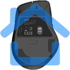 Мышь беспроводная Acer OMR406 черный, 4800 dpi, радиоканал, Bluetooth, USB, кнопки - 8