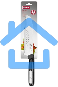 Нож кухонный Rondell Bayoneta RD-1571 стальной сантоку лезв.180мм прямая заточка черный блистер