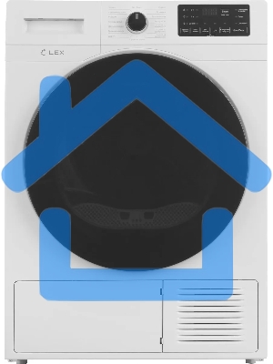 Сушильная машина LEX LDM10WD белый, 10 кг, сушка - конденсационная, программ - 16, 60 x 85 x 62 см