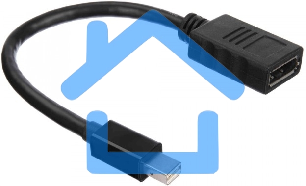 Кабель-адаптер ACD-DAMDF-01B ACD-DAMDF-01B mDP-DP, Golden Plated, 20m/20f, черный, 0.2м (742552)