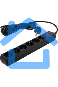 Сетевой фильтр BURO Сетевой фильтр, 6 розеток, 5 метра, (600SH-5-B), черный 992278