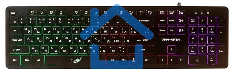 Клавиатура Dialog Gan-Kata KGK-17U BLACK - игровая с RGb-подсветкой, USB, черная