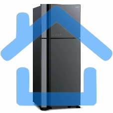 Холодильник Hitachi HRTN7489DF GGRCS серый стекло двухкамерный инвертер 345/105л морозилка сверху