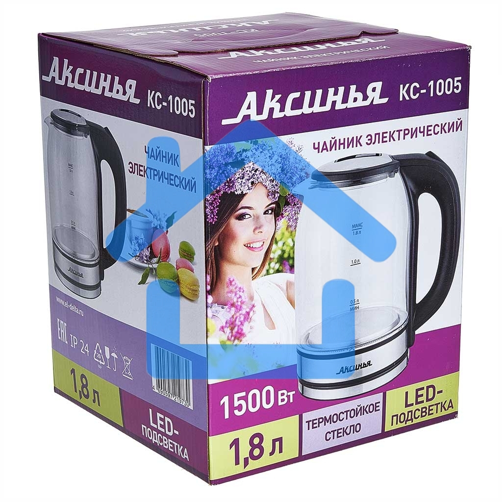 Чайник электрический АКСИНЬЯ КС-1005 черный