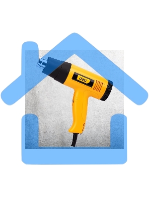 Фен технический Deli DL391201 (2000Вт, рабочая температура 400/600 град.)