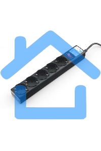 Сетевой фильтр Powercube SPG5-С2 1.9м (5 розеток) черный (коробка)