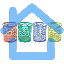 Подставка Deli E9153 для письменных принадлежностей, ассорти, металл, сетка