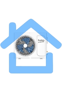 Кондиционер сплит-система Beko SPLIT BRFPA 090 / BRFPA 091 9000 BTU, 26 м², 36/42 дБ, охлаждение, обогрев, осушение, белый