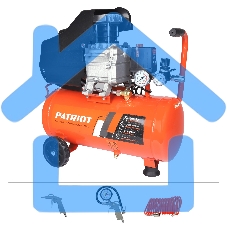 Компрессор поршневой Patriot Optima Euro 24-240K2 масляный 240л/мин 24л 1500Вт оранжевый/черный