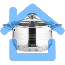 Кастрюля LARA LR02-583 SONATA 24x14,5 см, 6.5 л, нержавеющая сталь, индукция, с крышкой