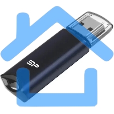 Флешка USB R/W 64 Gb Silicon Power Marvel M02, USB 3.2, синий