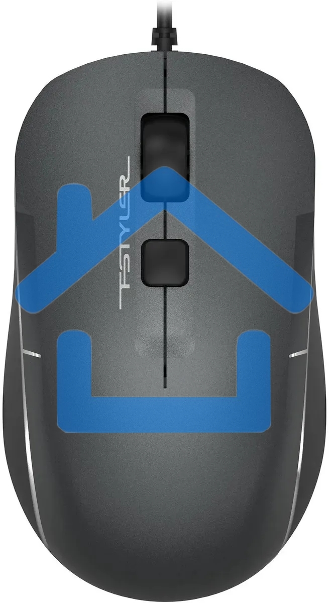 Мышь проводная A4Tech Fstyler FM26 серый/черный, 1600 dpi, USB, кнопки - 4