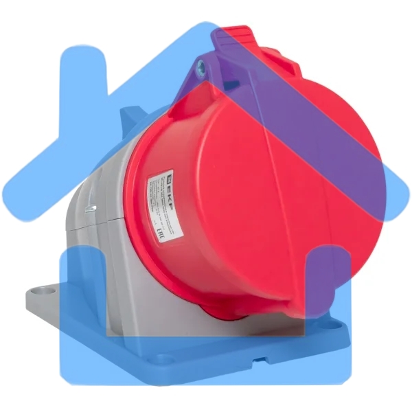 Розетка стационарная наружная EKF 125 ps-125-32-380-PRO PROxima 3Р+РЕ+N 32А 380В IP44