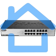 Неуправляемый коммутатор D-Link DES-1016D/I1A с 16 портами 10/100Base-TX