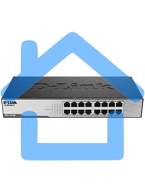 Неуправляемый коммутатор D-Link DES-1016D/I1A с 16 портами 10/100Base-TX