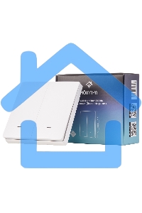 Выключатель HOMMYN настенный zigbee 2 клавиши (без нейтрали) SWZBNN02W
