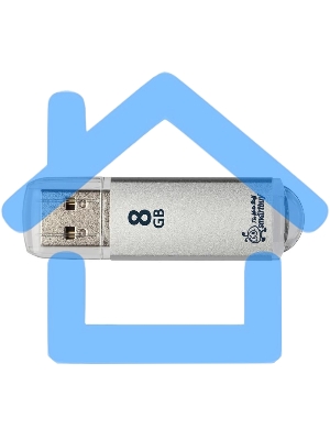 Флешка USB Smartbuy 8 Gb USB <USB 2.0> Smartbuy V-Cut Silver (SB8 GbVC-S)