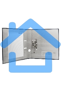 Папка-регистратор картонный с PVC покрытием Silwerhof 355020-01 50мм, без окантовки, карман на корешке, черный