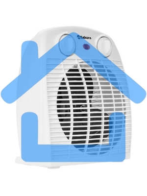 Тепловентилятор Sakura SA-0514W, белый, 2000 Вт, 25 м2, термостат