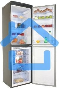 Холодильник DON R-296 G графит зеркальный двухкамерный 209/140л морозилка снизу