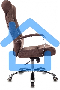 Кресло руководителя Бюрократ T-9928SL Fabric коричневый Italia 6, крестов. металл хром