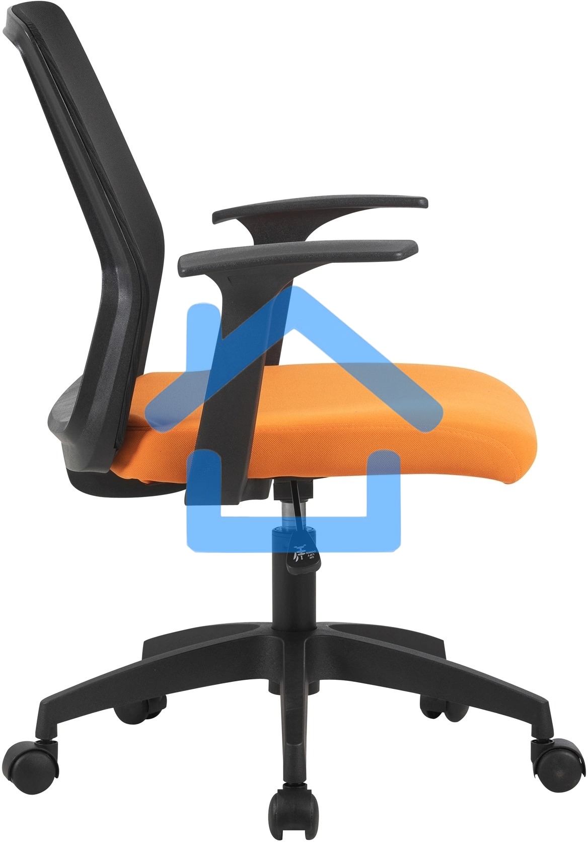 Кресло компьютерное Cactus CS-MC222-BKOR черный, сиденье оранжевый