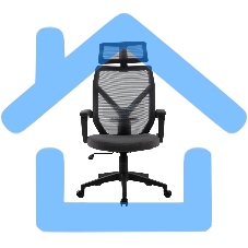 Кресло компьютерное Cactus CS-MC414-BK черный, сетка/ткань