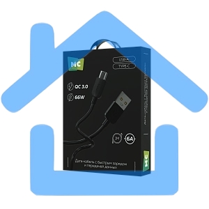 Дата-кабель MORE CHOICE (4620202554291) K85as USB 6.0A QC3.0 66W - 1м, черный