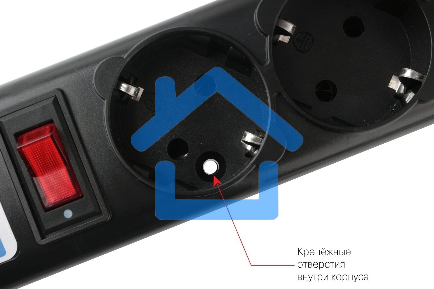 Сетевой фильтр Powercube SPG5-С2 1.9м (5 розеток) черный (коробка)