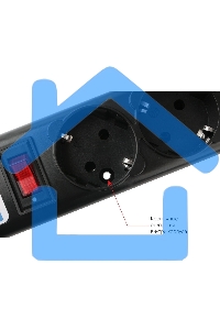 Сетевой фильтр Powercube SPG5-С2 1.9м (5 розеток) черный (коробка)