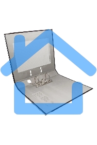 Папка-регистратор картонный с PVC покрытием Silwerhof 355020-01 50мм, без окантовки, карман на корешке, черный