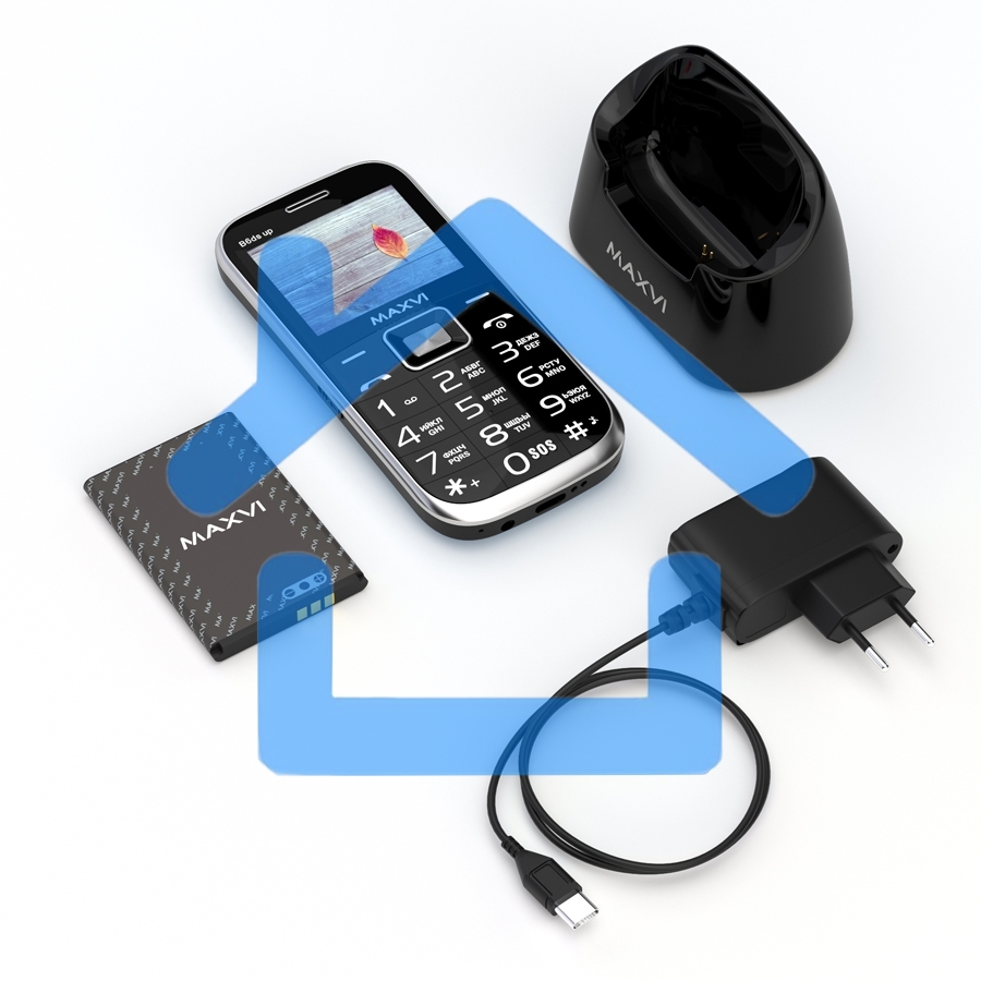 Мобильный телефон Maxvi B6ds up черный