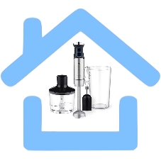 Блендер погружной BQ HB1032SS черный-Стальной