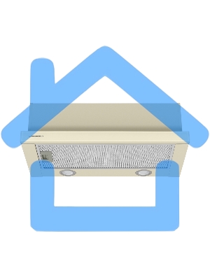 Вытяжка встраиваемая Maunfeld VS Fast Glass 60 бежевый, 60 см, 850 куб. м/ч, 47 дБ