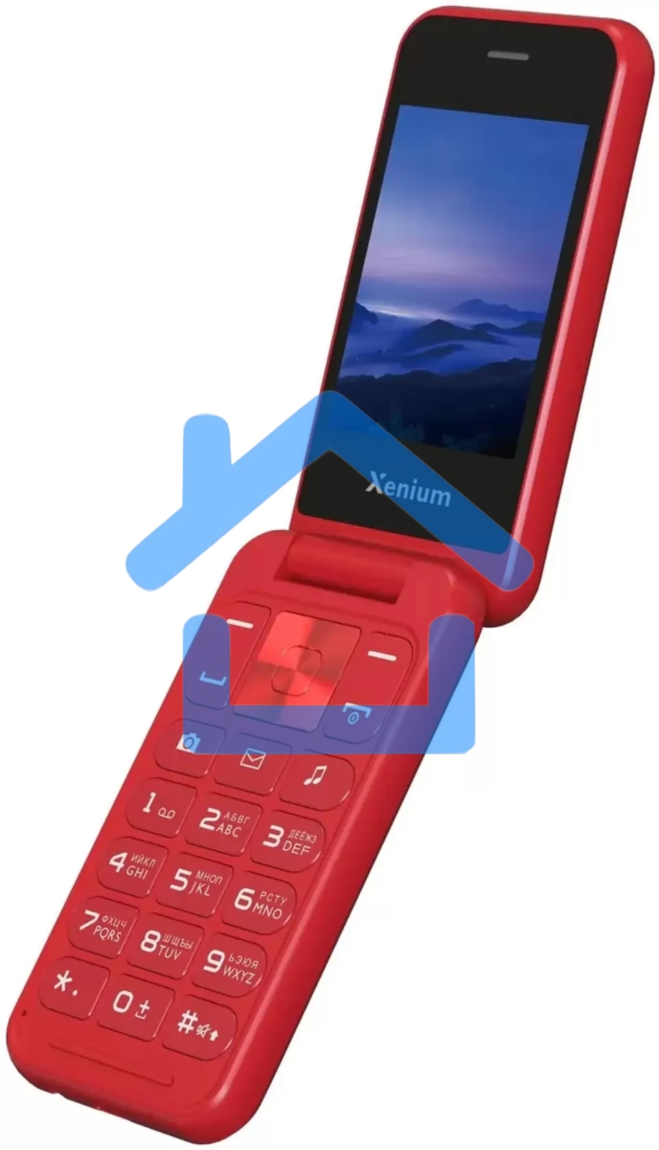 Мобильный телефон Xenium X680 красный раскладной