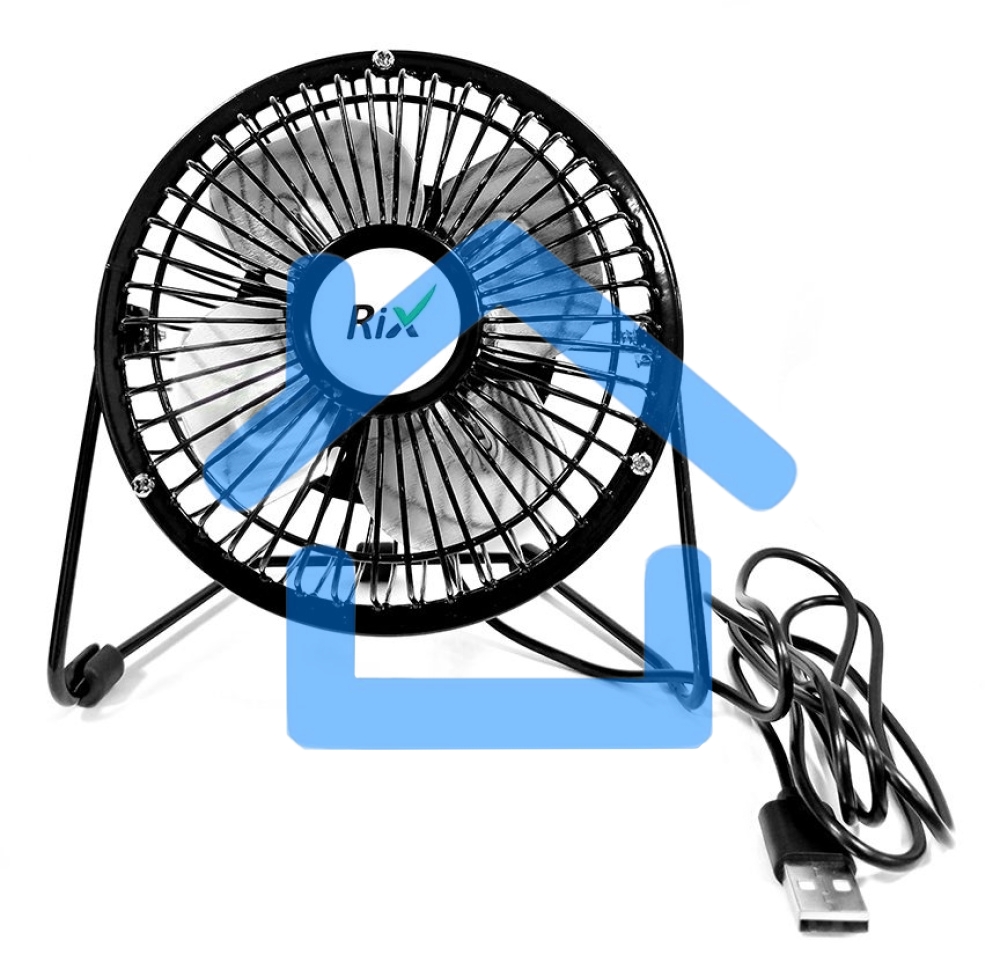 Вентилятор бытовой настольный Rix RDF-1501USB 4 Вт, черный