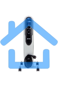 Обогреватель масляный MTX OCH-2000, белый, 2000 Вт, 20 м2, термостат