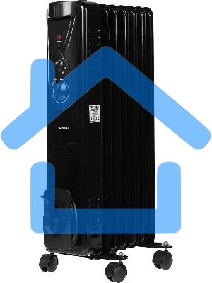 Обогреватель масляный Centek CT-6200 (7 секций) черный, 700/1000/1500Вт, 3 режима, механический термостат