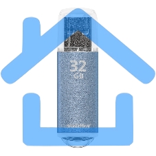 Флешка USB Smartbuy R/W V-Cut series Blue SB32 GbVC-B, 32 Gb, USB 2.0, R/W 25/15, голубой