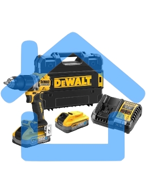 Дрель-шуруповерт DeWalt DCD805H2T, Аккумуляторная, 18В, 2 АКБ, Ударная, Кейс